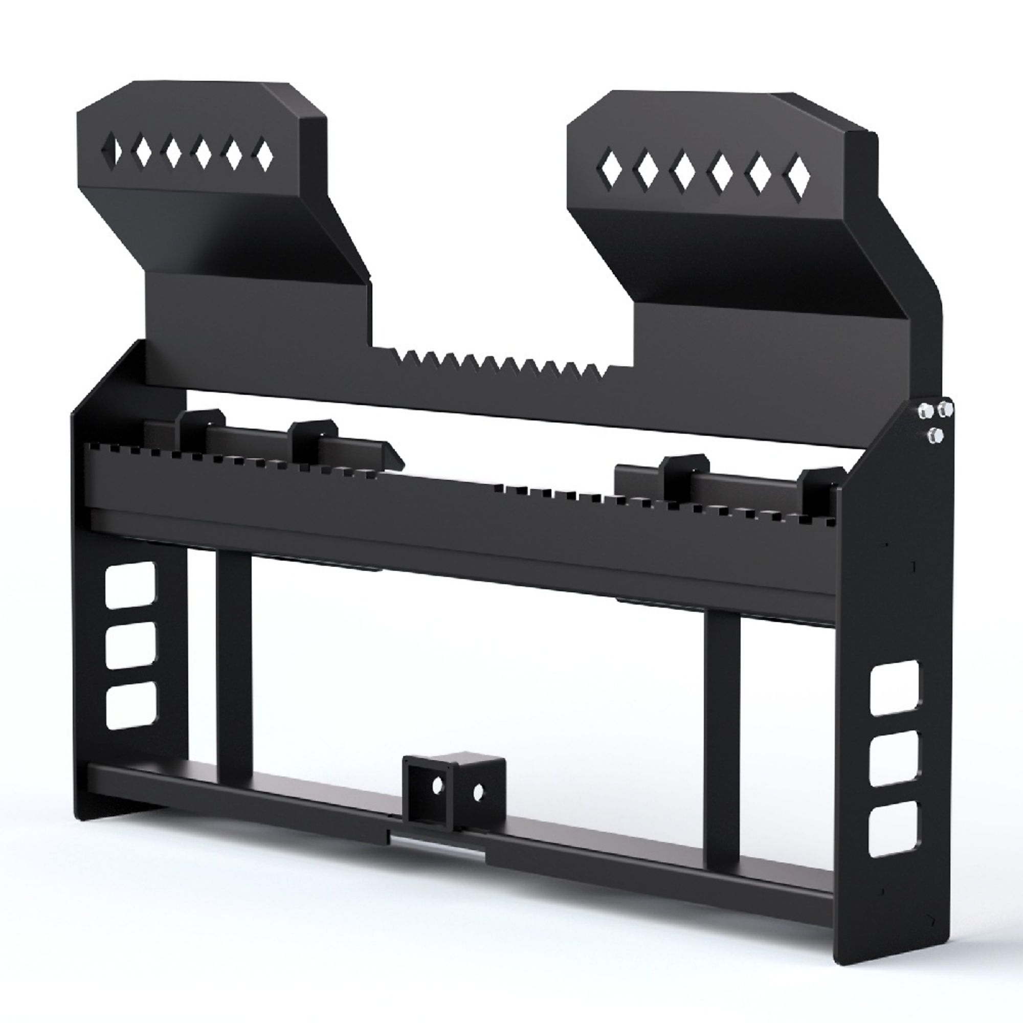 BlackTeck Heavy-Duty Pallet Fork Frame — 45in., 4409 lb Capacity, Universal Quick-Attach, 2in. Receiver Hitch, Headache Rack, Model# N2-JB01